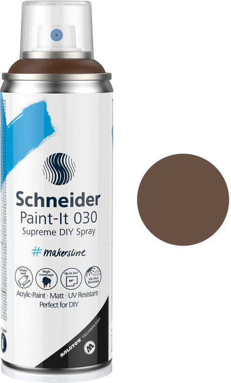 Schneider brevpapir schneider spraymaling - paint-it 030 - DIY spraymaling - akrylmaling - 200ml - brun - s-ml03050083