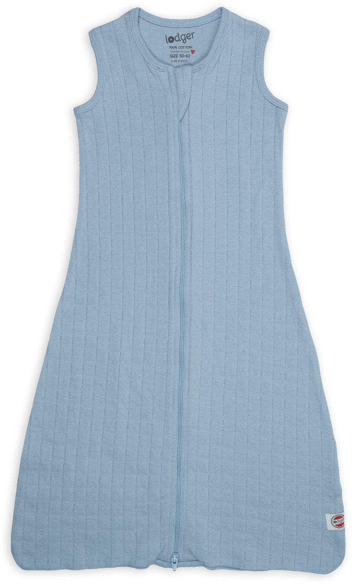 Lodger hopper - hydrofiele slaapzak baby - blauw - 0.3 tog - 80cm - biologisch katoen - zomerslaapzak babyslaapzak