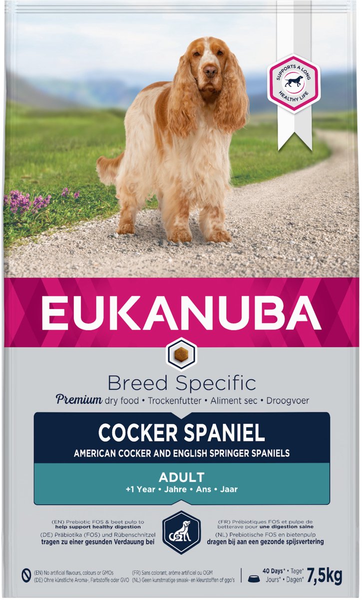Eukanuba cocker spaniel - racespecifik - kylling - hundefoder - 7,5 kg