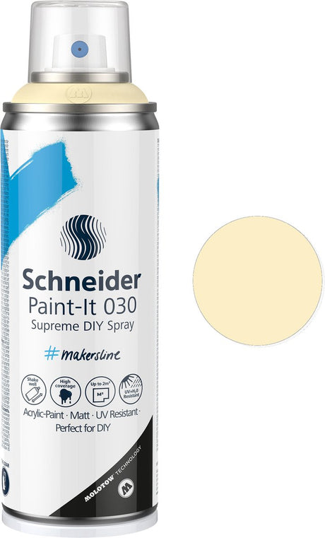 Schneider papirvarer schneider spraydåsemaling - paint-it 030 - gør-det-selv spraymaling - akrylmaling - 200ml - havrepastel - s-ml03052061