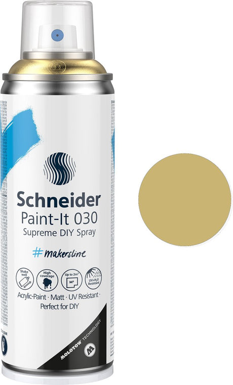 Schneider papirvarer schneider spraymaling - paint-it 030 - DIY spraymaling - akrylmaling - 200ml - guld metallic - s-ml03051066
