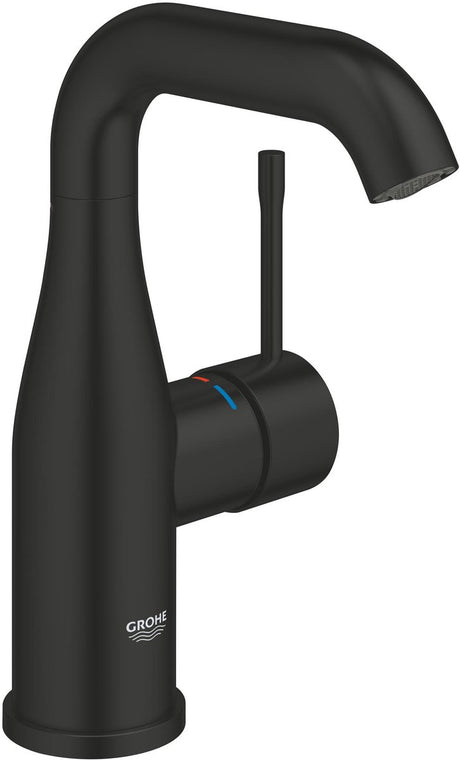 Grohe essence new m-size håndvaskarmatur – drejetud – aquaguide – push-open – mat sort