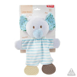Toi-legetøj små stjerner baby crinkle klud + bidering -blød- 3ass