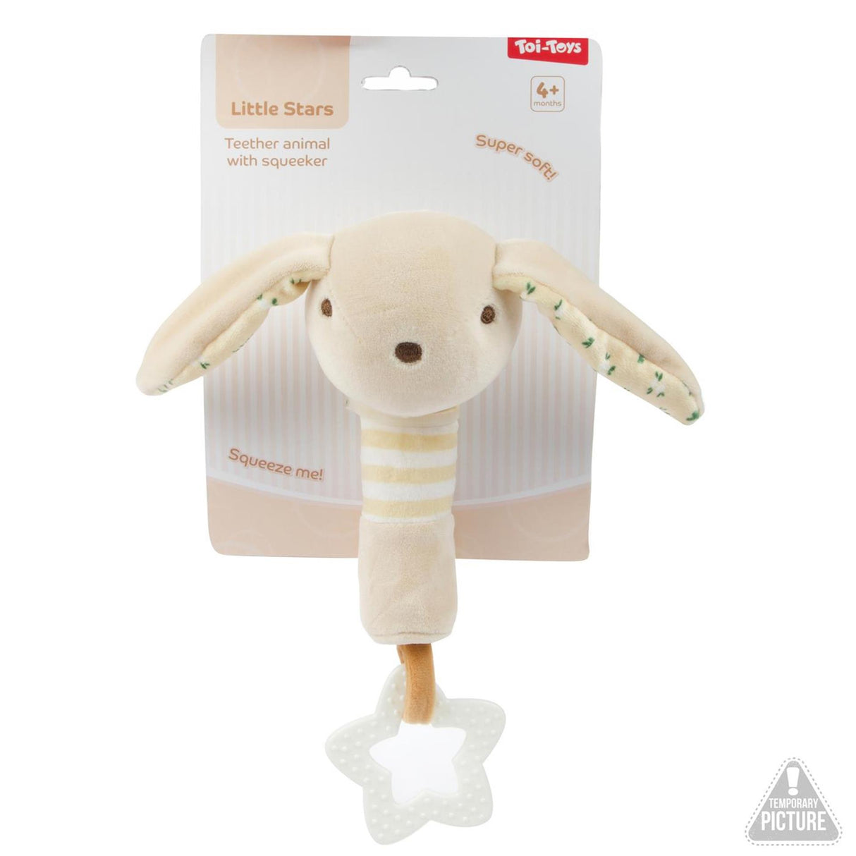 Toi-legetøj små stjerner baby rangle + bidering 3 assorteret