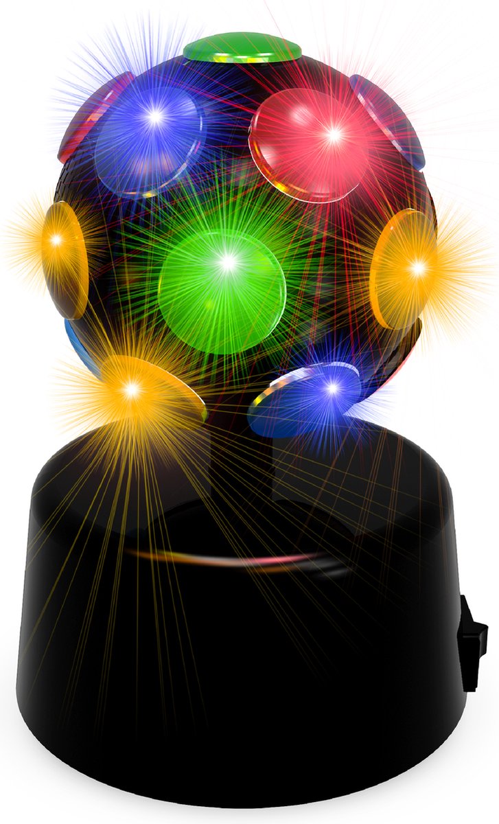 Party funlights - discolampe - flerfarvet festlys - batteridrevet - USB-drevet - roterende