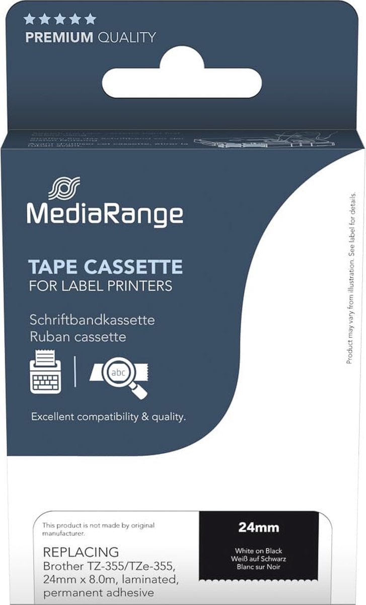 Mediesortiment schriftbandka. bror tz-355 tze-355 24mm 8m ws