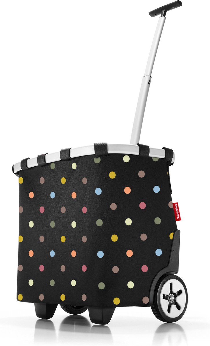 Reisenthel carrycruiser indkøbsvogn - polyester - 40l - prikker sort