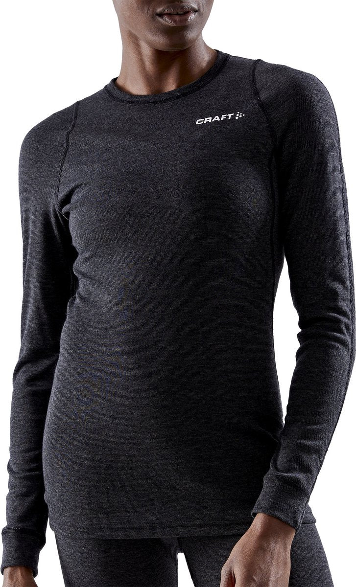 Craft - kerneuld merino ls t-shirt - termoskjorte - kvinder - sort - xl