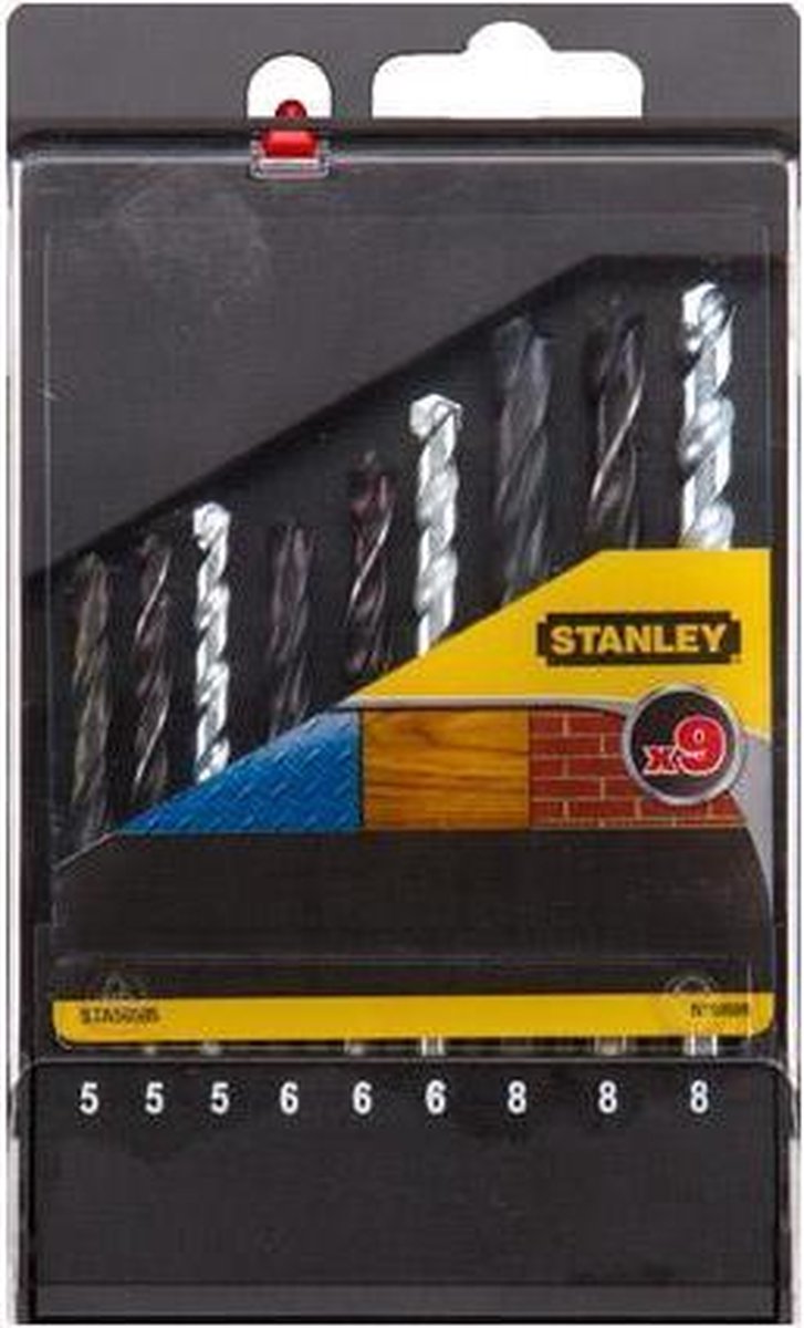 Stanley borekassette metal sten træ - 9 stk