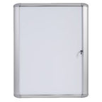 Vitrine magnetic 4xa4 bi-office aluminium afsluitbaar grijs transparant