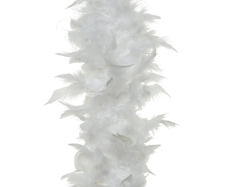 Decoris boa fjer hvid ø15x150cm