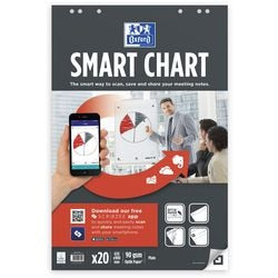 Oxford smart chart flipchar pad - 65 x 98 cm - pakke med 20 ark - blank - 1 stk.