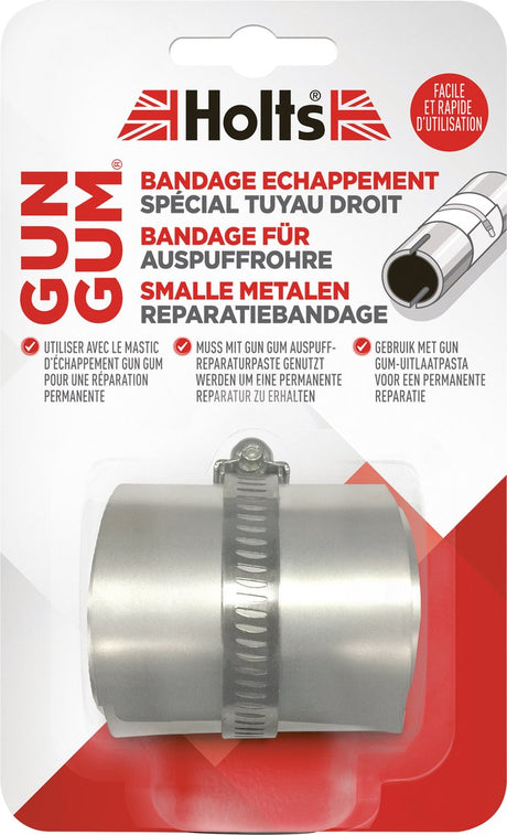 Holts pistol gummi flexiwrap stålbandage udstødningsrør 210 x 50 mm