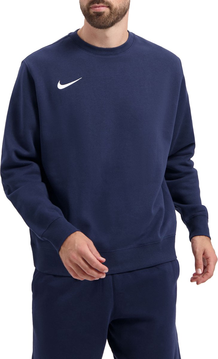 Nike - fleece park 20 crew - mørkeblå sweater-l