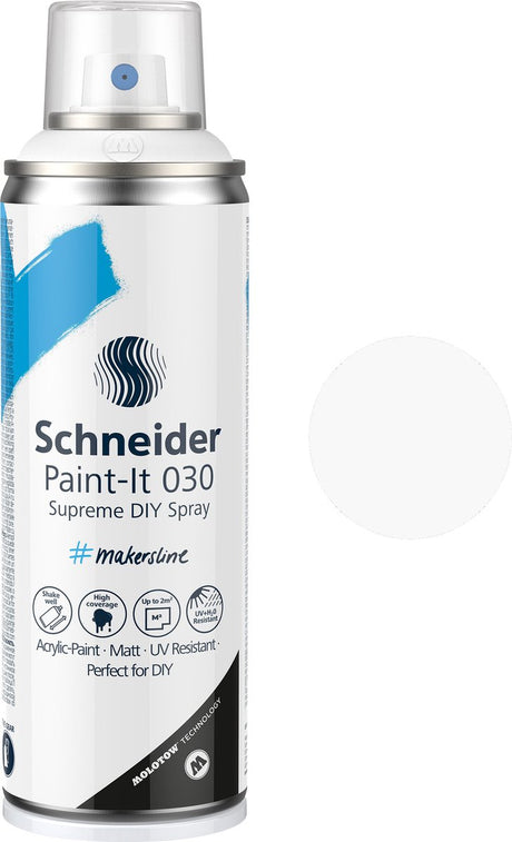 Schneider papirvarer schneider spraymaling - paint-it 030 - DIY spraymaling - akrylmaling - 200ml - hvid - s-ml03050008