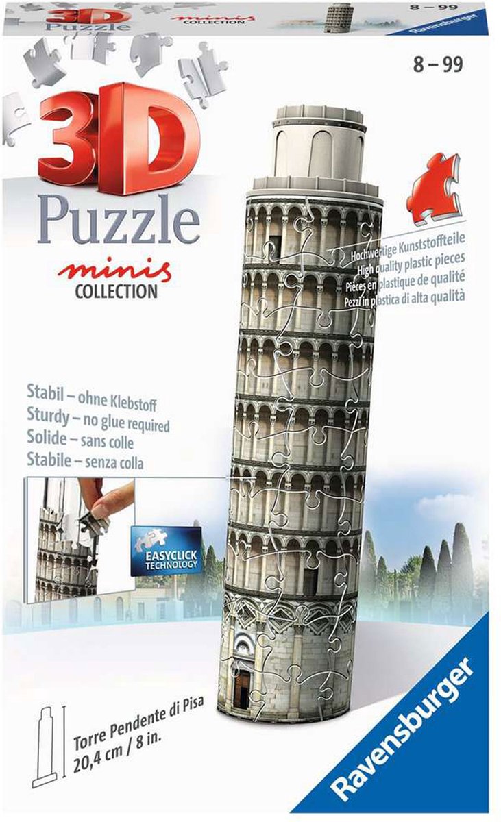 Ravensburger Mini Schiefer Tower - Pisa 3D-puslespilbygninger