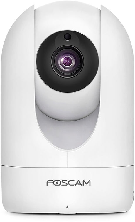 Foscam R4M indendørs sikkerhedskamera - 4MP Super HD PTZ IP-kamera - Dual-band WiFi - Nattesyn 10m - Bevægelsesdetektering - Privatlivstilstand - MicroSD-lagring - Hvid
