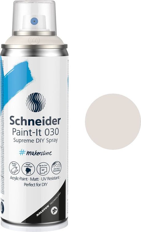 Schneider papirvarer schneider spraydåsemaling - paint-it 030 - gør-det-selv spraymaling - akrylmaling - 200ml - grå - s-ml03050005