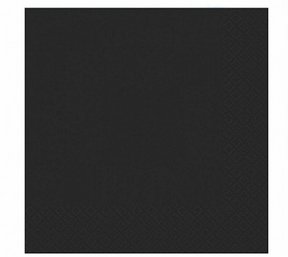 Duni servietter sorte 33x33cm 3-lags tissue FSC pakke med 20 servietter