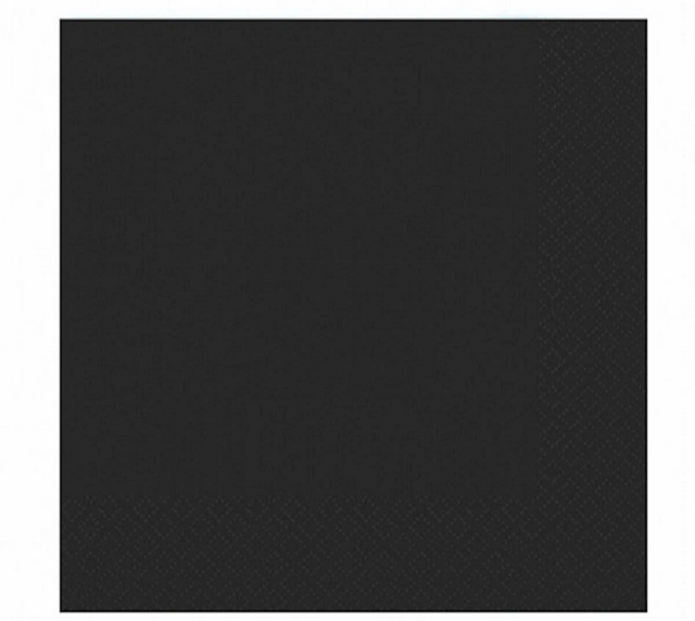 Duni servietter sorte 33x33cm 3-lags tissue FSC pakke med 20 servietter