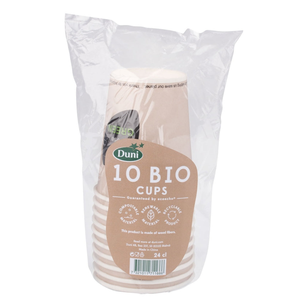 Duni bio engangskopper du valgte grønne 240 ml 10 stk