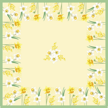 Duni napperon spring daffodil 84x84cm