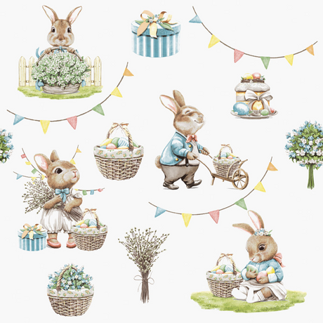 Duni servietter bunny joy 3-lags servietter 33x33cm
