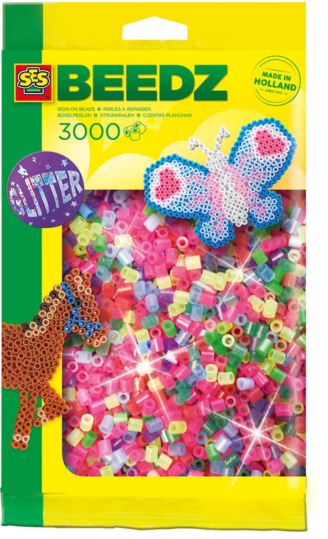 Ses creative ses strygeperler - glitter, 3000 stk.