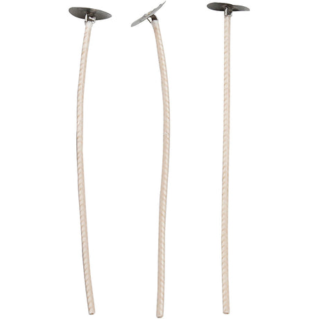 Væger til stearinlys i holder, velegnet til holdere med en diameter på 20-65 mm, L: 10 cm, tykkelse 2 mm, 50 stk. 1 æske