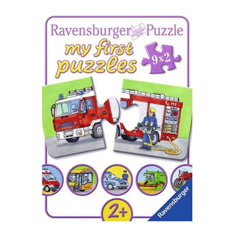 Ravensburger mine første puslespil køretøjer 9x2stk