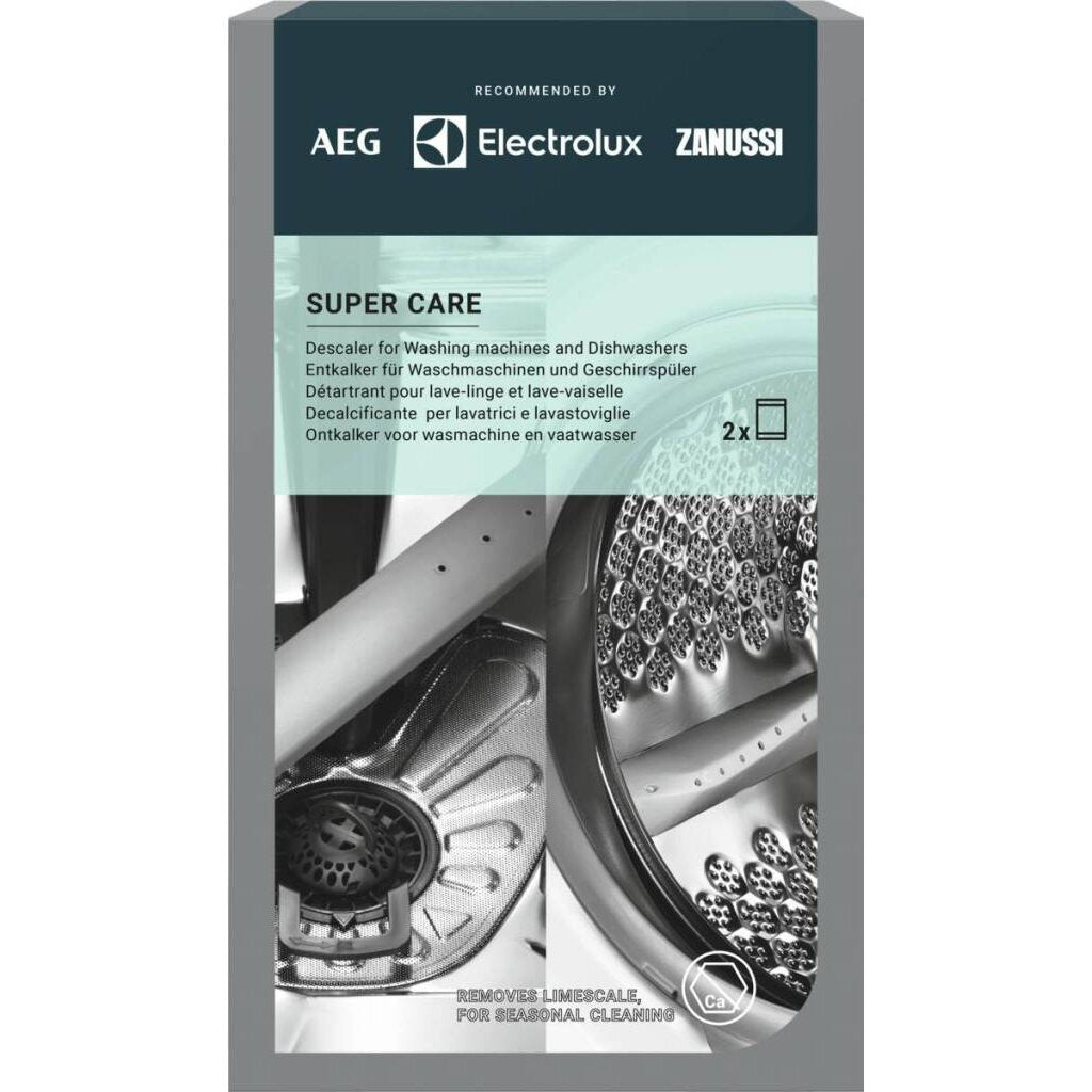 Aeg m2gcp100 super care afkalkningsmiddel til vaskemaskine og opvaskemaskine 2 poser