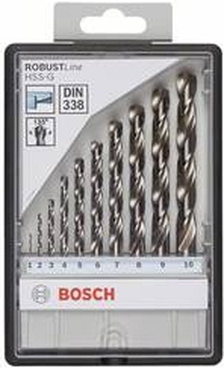 Bosch 10-delt metalboresæt hss-g, 135°