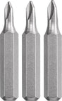 Kwb micro bit triwing 0, 1 en 2 - lengte 28 mm - 4 mm zeskantschacht - 128740