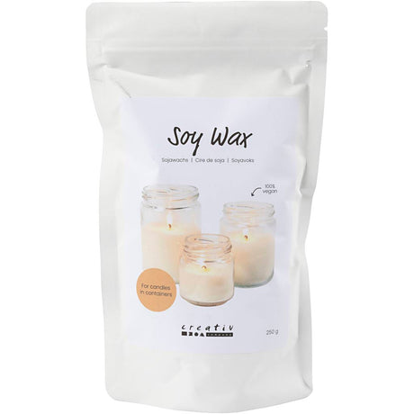 Creativ firma sojavoks, til stearinlys i krukker, creme, 250 gr 1 æske