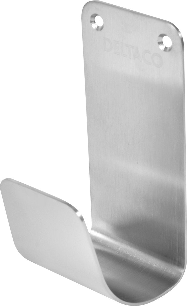 Deltaco ev-5117 - kabelholder - til elbil ladekabel - vægholder - metal - rustfrit stål