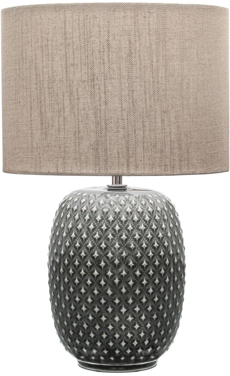 Pauleen LED bordlampe ret stilfuld - E27 - max. 60W - stue, soveværelse spisestue - grå beige