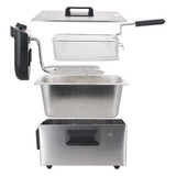 Emerio df-120482 frituregryde 3l 2000w rustfrit stål sort