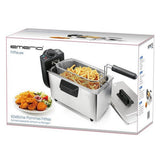Emerio df-120482 frituregryde 3l 2000w rustfrit stål sort