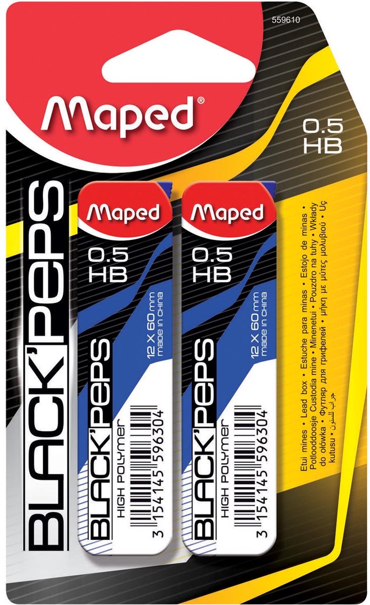 Maped office maped mekanisk blyant refill hb blister af 2