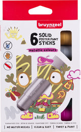 Bruynzeel gouache sticks sæt metallic | 6 farver