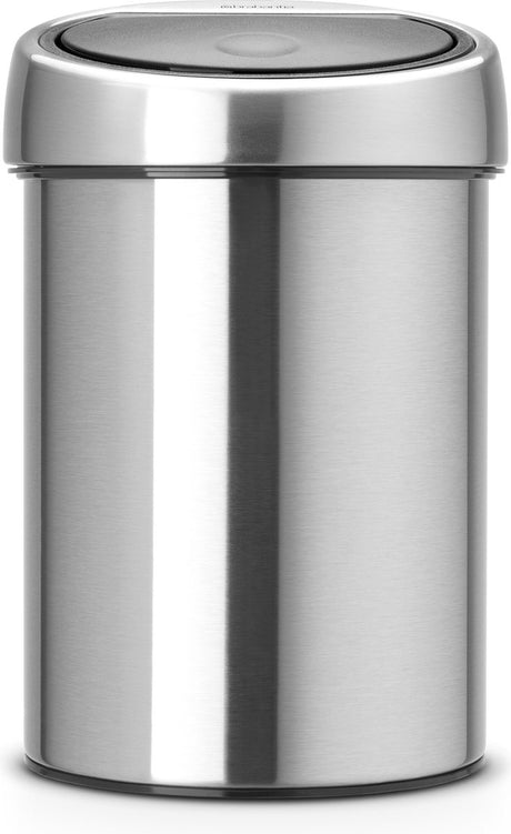 Brabantia berøringsspand affaldsspand - 3 liter - badeværelse - mat stål fingeraftrykssikker