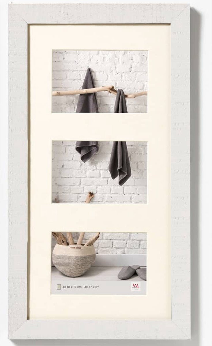 Walther home - træramme - fotostørrelse 3x10x15 cm - polarhvid