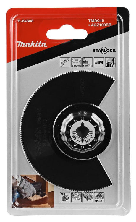 Makita tilbehør segm.savklinge. bim ht med 100mm - b-64808 - b-64808