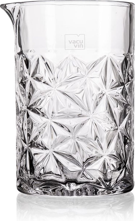 Vacuvin vacu vin mixing glass 650 ml – cocktail mengglas – rvs design print – voor geroerde cocktails
