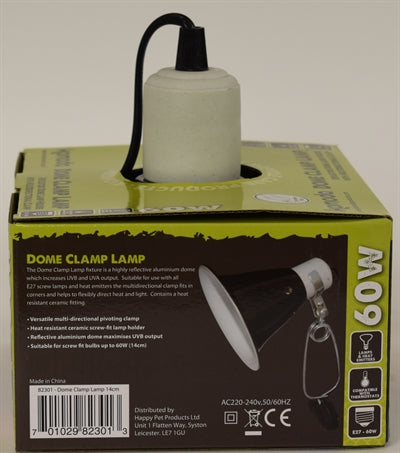 Komodo Black Dome Clamp Lamp -armatur