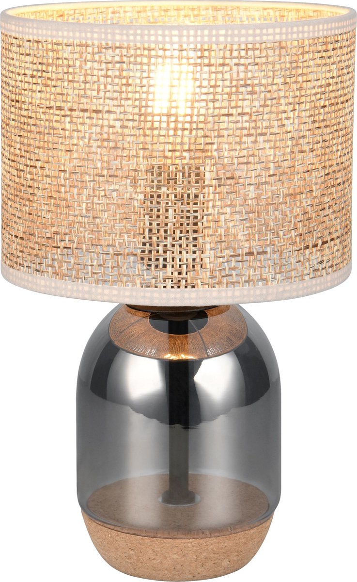 Trio tara - bordlampe - krom fordampet - ekskl. 1x e27 7 b - d: 20cm - ledningskontakt - gå grøn