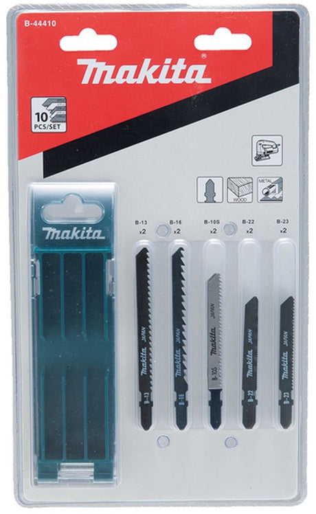 Makita b-44410 10 stykke stiksavsklingesæt - træmetal