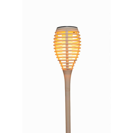 Anna's collection solar fakkel met vlameffect zand 12led 10x61cm