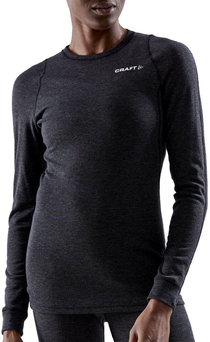 Craft - kerneuld merino ls t-shirt - termoskjorte - kvinder - sort - xs
