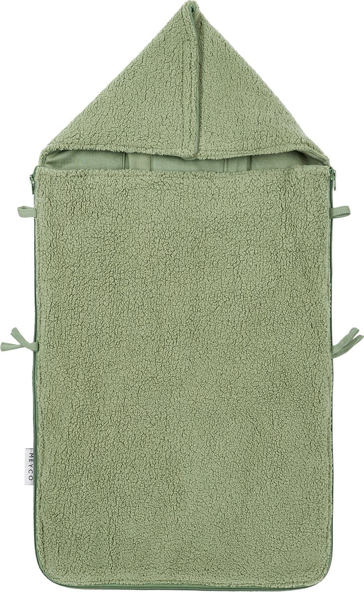 Meyco baby bamse fodpose - olivengrøn - 40x82cm